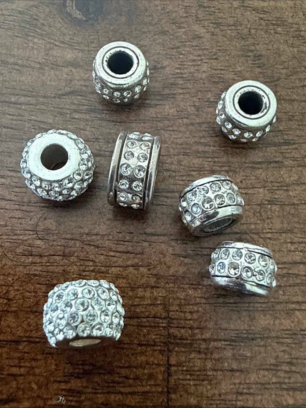Brighton Jewelry Silver Pave Crystal Mini Charms Set 7 Collectors